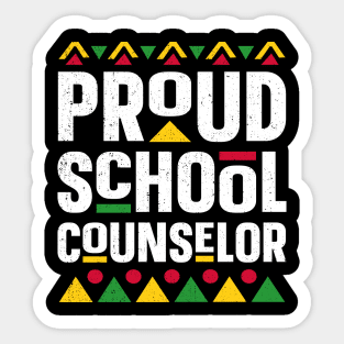 Proud School Counselor Africa Black History Month Sticker